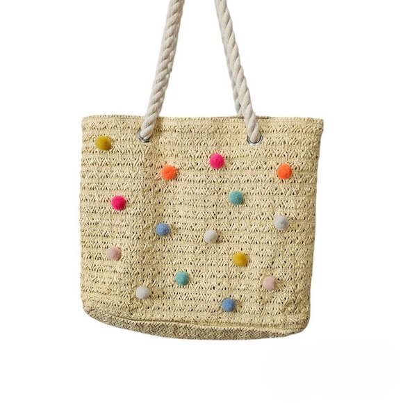 💥Target Woven Straw Raffia Tote Bag - Picture 1 of 10